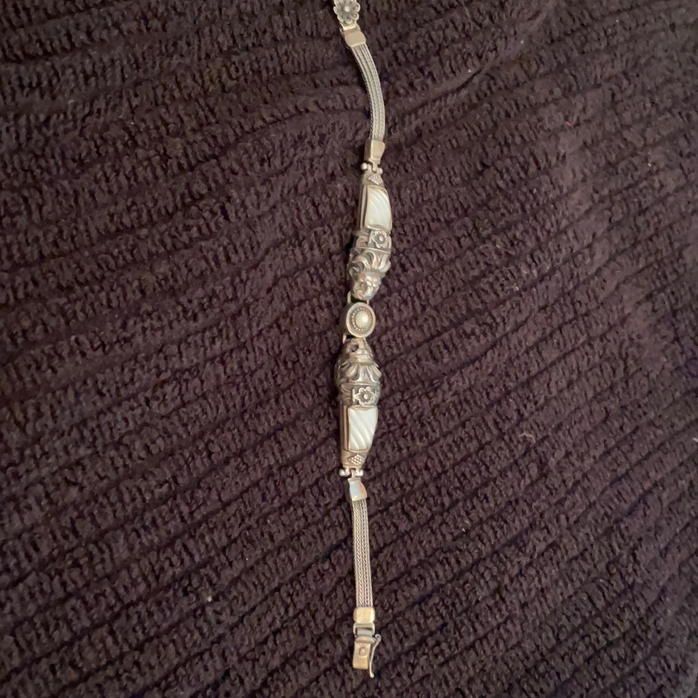 Sterling Silver and Mother of Pearl Bracelet